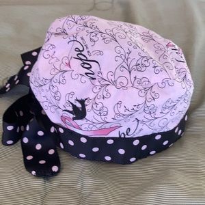 Surgical hat breast cancer awareness scrub hat
